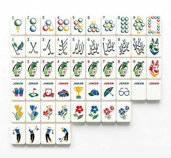 Golf Mahjong Tiles