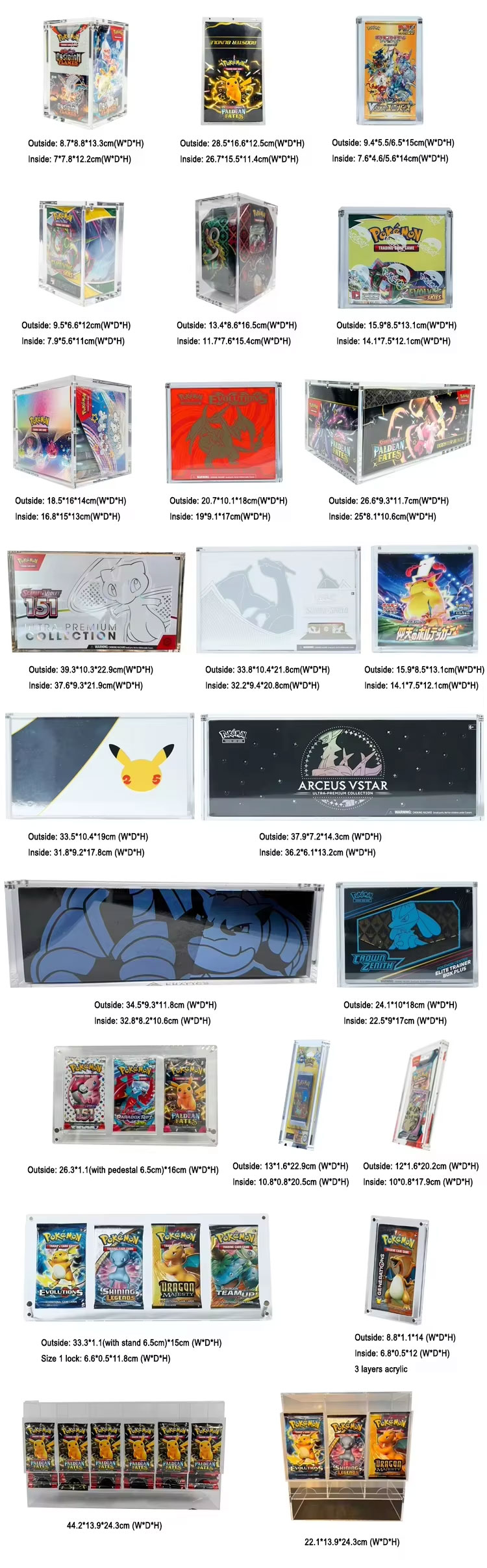 acrylic case booster box