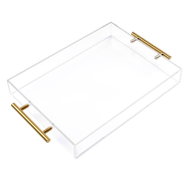 Acrylic Tray with Gold Handles – Custom Size Featured Image
