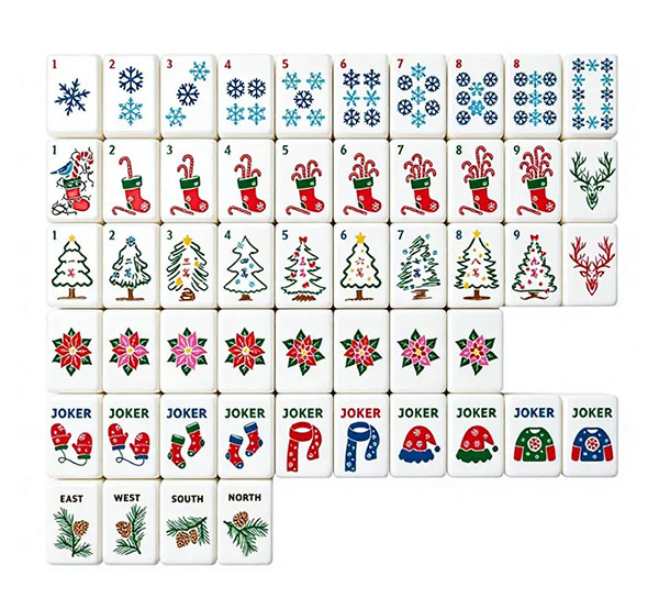 Christmas Mahjong Tiles