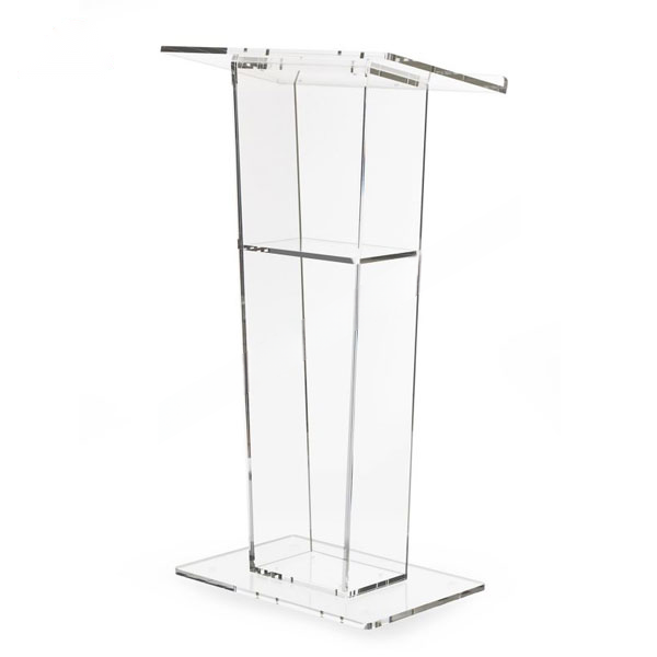 Acrylic Single Shelf Podium Lectern - mahjcustom.com