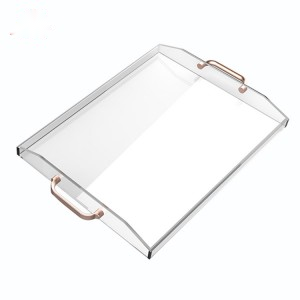 Acrylic Tray with Metal Handle