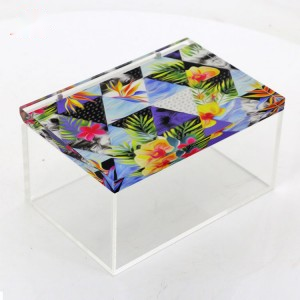 Acrylic Box with Print Lid