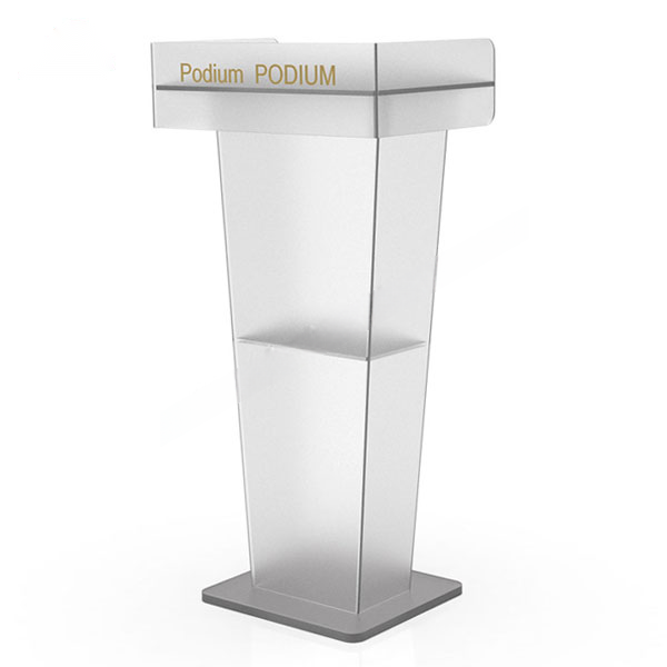 Frosted Acrylic Podium with  Logo - mahjcustom.com