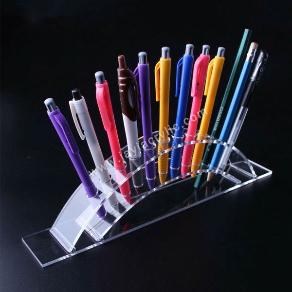 12-Slots Clear Acrylic Pen Holder - mahjcustom.com