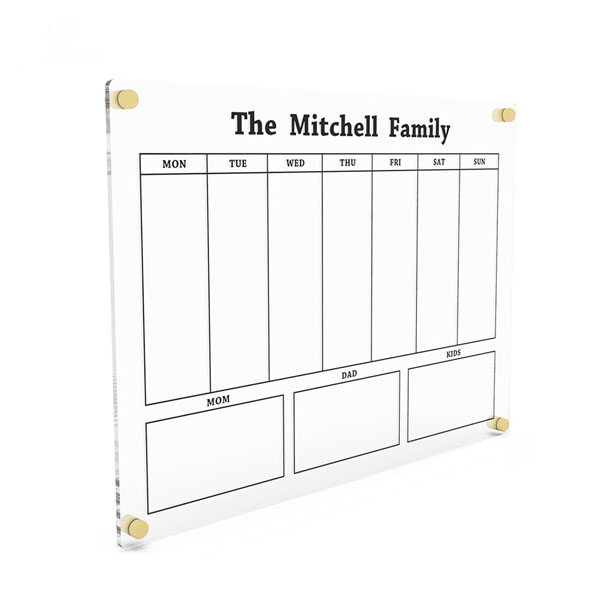 Acrylic Wall Calendar - mahjcustom.com