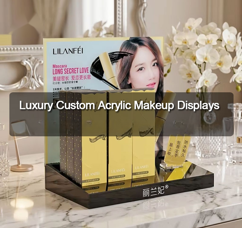 Luxury Custom Acrylic Makeup Displays for High-End Beauty Lines