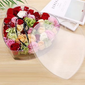 Custom Heart Shaped Preserved Rose Acrylic Box | mahjcustom.com
