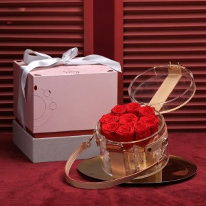 round acrylic flower box