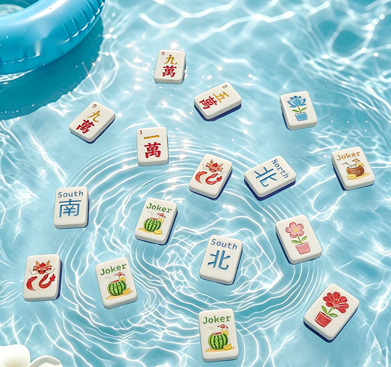 Floating Mahjong Tiles
