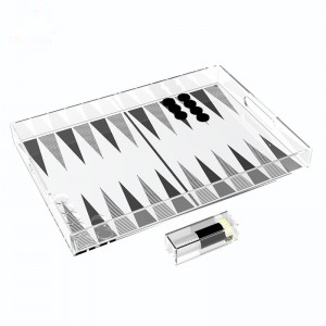 Acrylic Cocktail Tray Backgammon - mahjcustom.com