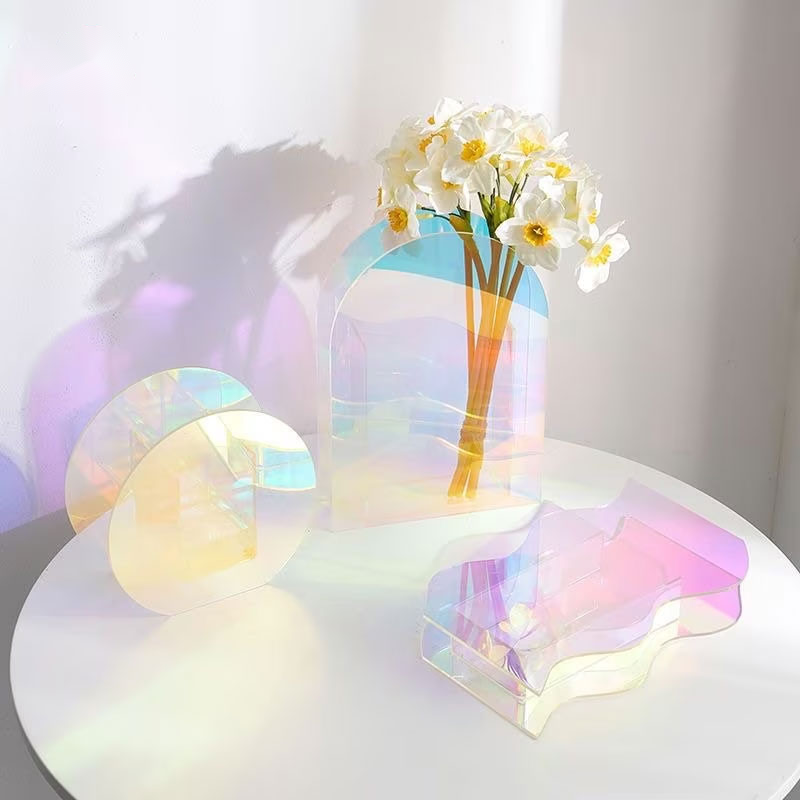 Iridescent Acrylic Vase - mahjcustom.com