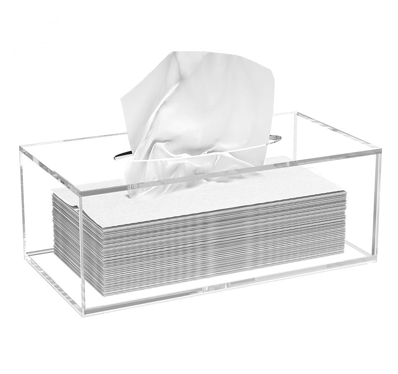 Custom Rectangular Acrylic Tissue Box Cover Holder