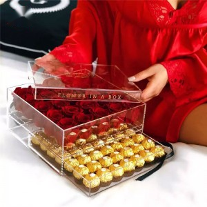 Custom 25 hole Acrylic Flower Box For Rose | mahjcustom.com