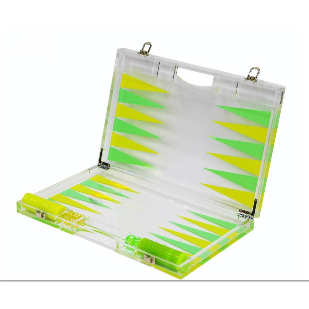 Acrylic backgammon game a