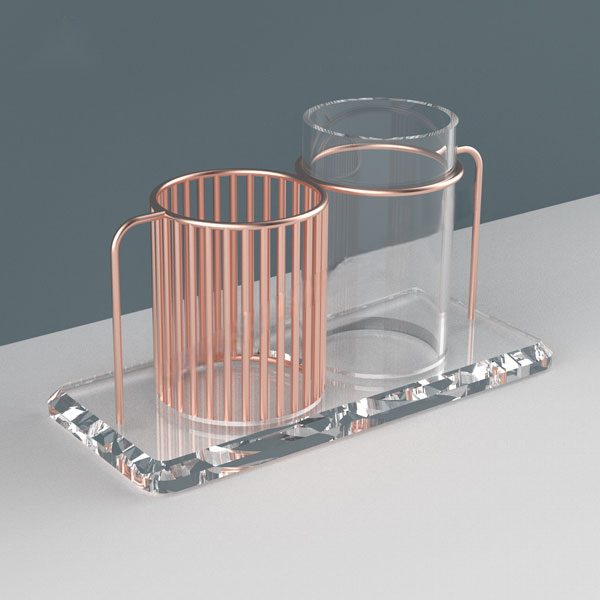 Clear Acrylic Pen and Pencil Holder - mahjcustom.com