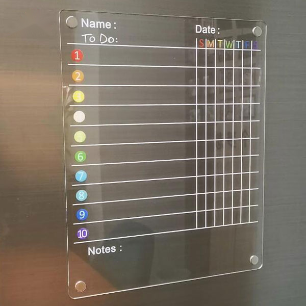 Magnetic Acrylic Calendar for Fridge - mahjcustom.com