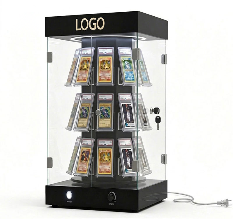 Custom Rotating Lockable LED Acrylic Display Case Featured Image