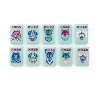 Decorative illustrated mahjong tile designs