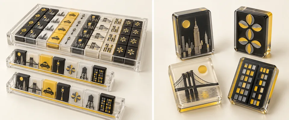 City Stories — generated concept rendering: collection overview and tile detail